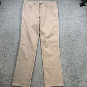 Peter Millar EB66 Mens 34x32 Khaki Stretch Performance Casual Pants Chinos